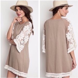 Umgee Taupe Dress Size S